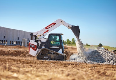 Large compact track loaders excel in tough ground conditions, with the horsepower and traction to power through mud, sand, and loose dirt.