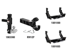 The products include an Adjustable Tri-Ball Hitch for 2-in. Hitch Receivers, a 12-ton Receiver Mount Pintle Hook and a pair of Class 5 Service Body Hitch Receivers.
