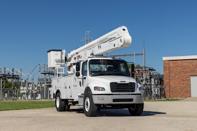With up to 55 degrees of wheel cut and a swept-back bumper, the M2 106 Plus provides maneuverability in narrow city streets, busy job sites and other tight situations.