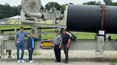 Rob Meckler, General Manager FAYAT North America Road Division, Victoria Boyd-Devine, Partner of ADM, Mike Devine, President of ADM, Jamie Roush, President of Dynapac.