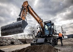 Powered by a Cummins B6.7 engine, the 170-hp excavator offers an operating weight of 53,649 lbs.