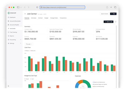 CrewCost integrates job costing and time tracking in a single platform.