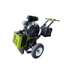 Powered by a 27-hp electric start gasoline engine, the machine features a single piece drum design with cutouts on each side of the housing for access.