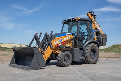 The CASE 580EV backhoe loader.