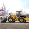 The L120 Electric wheel loader is a 22-ton machine with 6-ton lifting capacity and a recommended rehandling bucket capacity of 5 yd³.