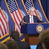 Chair Jerome Powell answers reporters' questions at the Federal Open Market Committee press conference on Sept. 18, 2024.