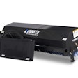 The angle broom is available in working widths of 72 or 84 in. with a manual or hydraulic angling option and universal harness.