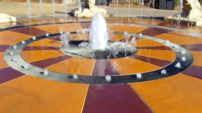Colored Concrete Fountain