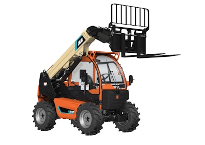 The JLG E313 Electric Telehandler comes standard with JLG's ClearSky Smart Fleet management system, allowing for two-way fleet interactivity.