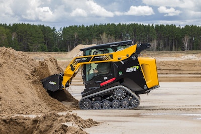 Powered by a Yanmar engine, the vertical-lift, 74.3-hp machine is capable of at-height work, loading trucks, and many other tasks in construction and landscaping applications.