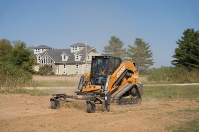 Creep mode adjusts the engine speed (rpm) to maximize and optimize the attachment motor speed while controlling ground speed separately.