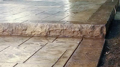 Stamped Stone Step