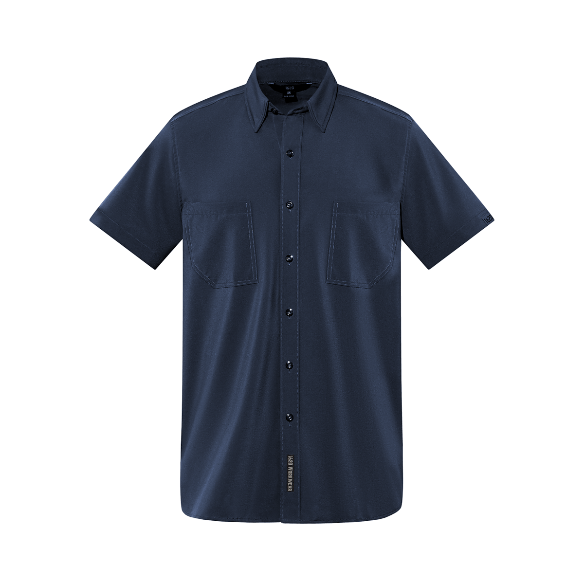 【SATIIIZ】Re-Piece Work Short Sleeve Shirt 1620_SSWorkShirt_UniformBlue.