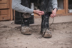Never treat lace-up work boots like a pull-on boot. Instead, untie and fully loosen the laces when putting work boots on or taking them off.