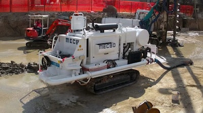 Mecbo America introduces the CARTRACK P6 (pictured) and P7 — large concrete pumps that work well for a wide range of applications including continuous flight augering, drilling, tunneling and standard concrete projects.