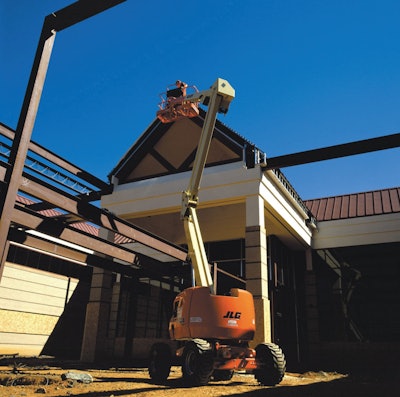 The 45-ft. platform-height 450AJ Boom Lift features a larger work envelope on both jib and non-jib models as well as extended reach.