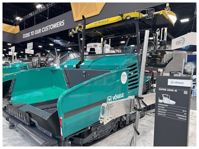 The Vögele Super 2000-3i paver is a behemoth of asphalt paving and comes ready for serious technology.
