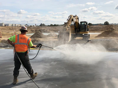 Applying curing compounds helps new concrete retain moisture, reduce permeability, and prevent shrinkage cracking.