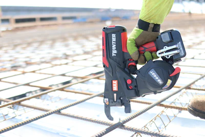 The RB443T TwinTier Cordless Rebar Tying Tool