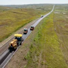 Aerial Of Paving Train Sd2025