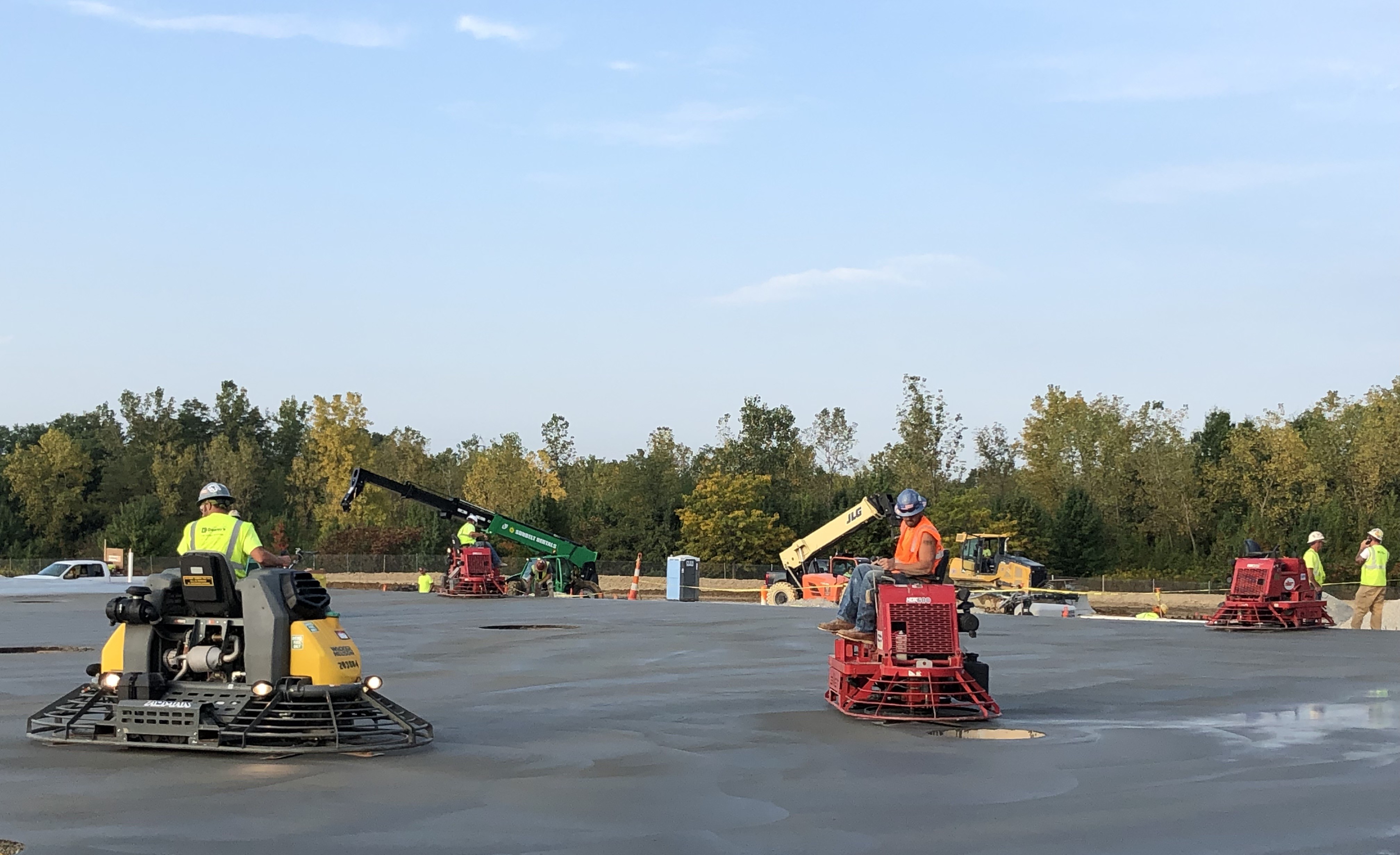 Finishing PLC concrete requires patience. Keeping blades flat and avoiding early surface sealing helps prevent trapped moisture and improves long-term durability.