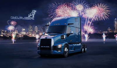 Mack Trucks added a new patriotic background to the Truck Builder feature on its website.