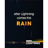 SIMPRO Lightning logo with motivational quote about lightning and rain on stormy background