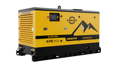 Kaishan KPE 900 electric onsite compressor unit in yellow and black finish