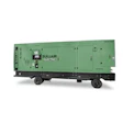 Sullair Electric mobile generator unit OFE1550 on wheels with green enclosure and control panel